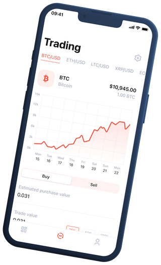 Kredanza interfaz de plataforma de comercio automático de criptomonedas